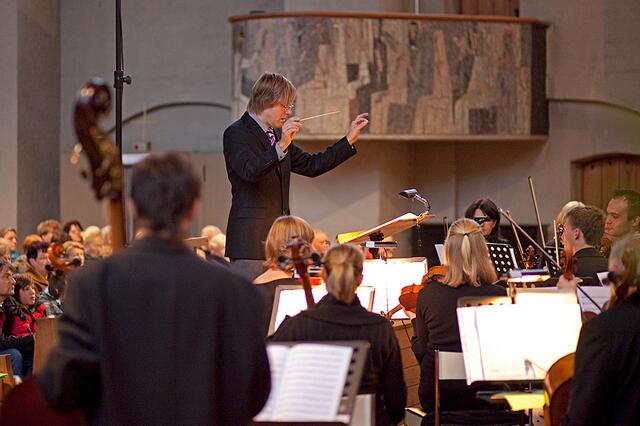 Blick ins Orchester beim Chor- und Orchesterkonzert 2009 in Schwabmünchen