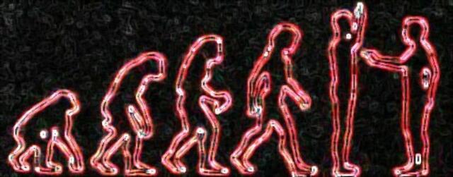 Woher kommt das BÖSE? Evolution des Bösen; Graphik in Anlehnung an einen ZEIT-Artikel (Tietelseite). "Die Wurzeln des Bösen" ZEIT Nr. 44 - zur Vorgeschichte unserer Art (Stefan Schmitt).