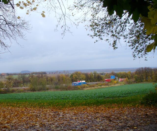Ein Blick zur Autobahn bevor es weiter geht