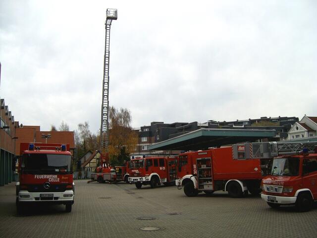 ein Teil des Fuhrparks der Hauptwache