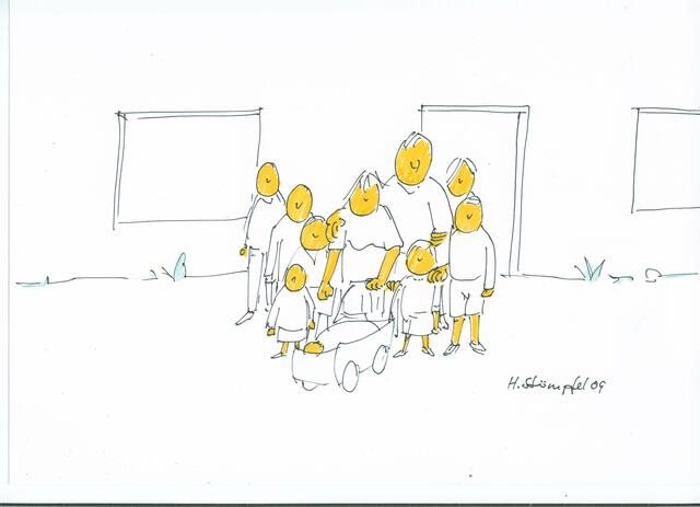 Viele Kinder in der Familie.