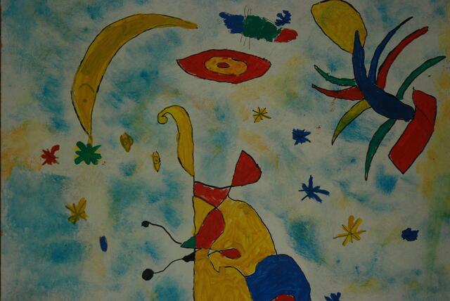Ratsschule Berenbostel: kunst im flur  Miro   05