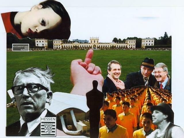 Collage/Montage für das Titelbild des 4. documenta-Buches von Werner Hahn: Mit Ai Weiweis Stinkefinger; genehmigt durch Ai (DANKE!).