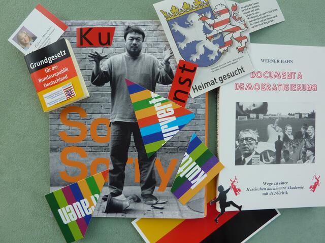 Assemblage (a&s-Fallenbild): "Adieu Kult-urvert-rauen?" - "Hommage an Ai's Fuck-Off-Antikunst-Kunst-Ideologie". (20/11/09)