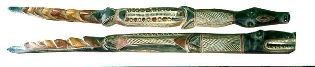 Geistfigur: Krokodil aus Australien, Aborigenes von Yirkalla, Kakadu-nationalpark