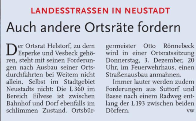 So berichtet die LZ am 28.11.09