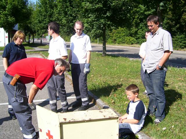 Bei einer Übung auf dem Gelände in Gersthofen