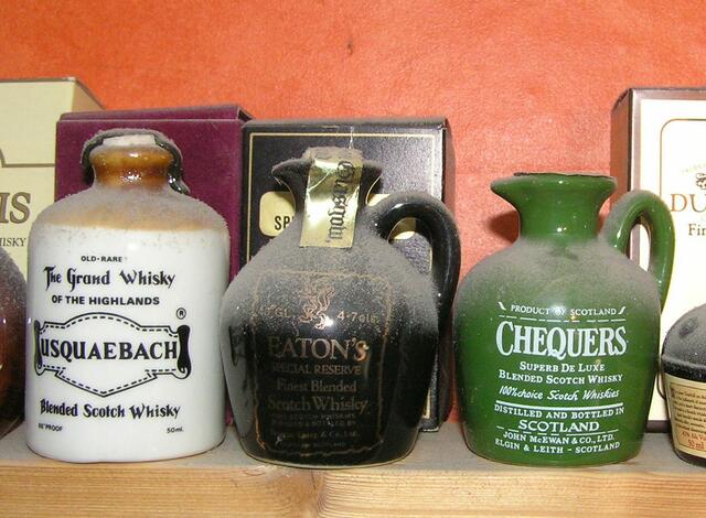 Usquaebach (andere Art "Uisge Beatha" zu sagen), Eaton's, Chequers