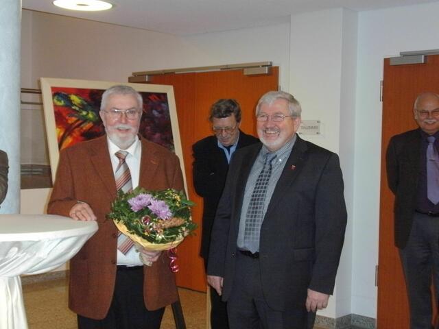 Christian Sauter und der Gemeindebürgermeister Herr Baas