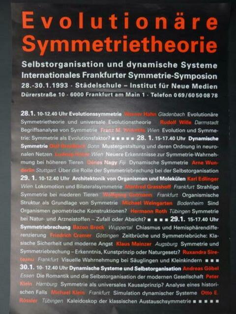 In FRANKFURT blühen Kunst und Wissenschaft: Nach dem EST-Symposium 1993 und dem Schirn-Symposium zur DARWIN-Schau 2008 sowie der Ausstellung im DARWIN-JAHR 2009 ist die Zeit reif für eine zweite SCHIRN-Ausstellung, mit EVOLUTIONISIERUNG nach 1959!
