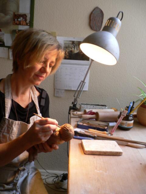 Monika Uhlig in ihrer Werkstatt | Foto: M. Uhlig