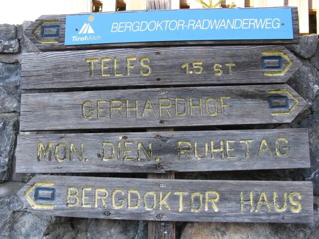 Eine Wandertafel