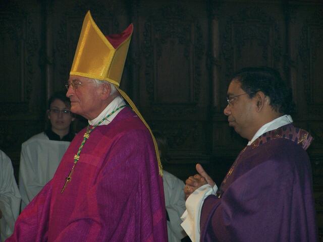 Bischof Dr. Walter Mixa und Pater Mathäus Thayamkary