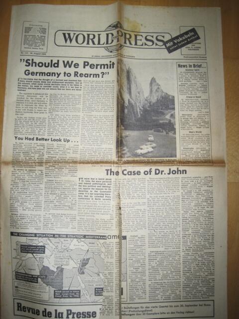 World and Press (Deutschland, 1954): Should We Permit Germany to Rearm?