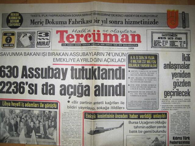 Tercüman (Türkei, 1975): Vermutlich in Deutschland gedruckt