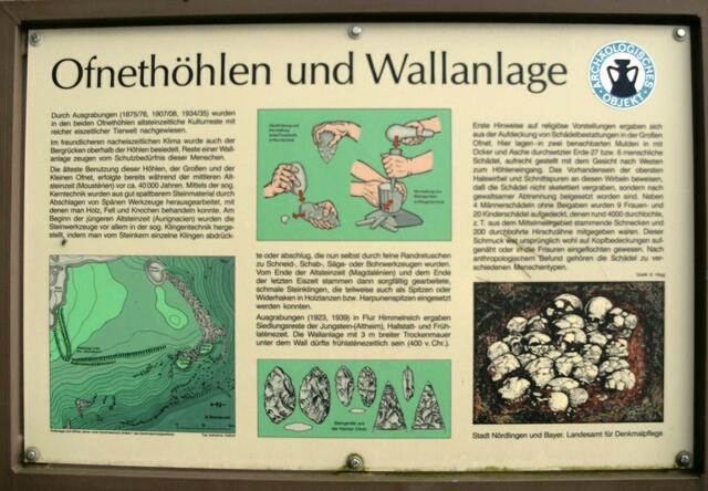 Schautafel an der Großen Ofnet-Höhle
