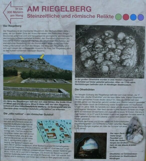 Schautafel am Aufgang zu den Offnet-Hoehlen