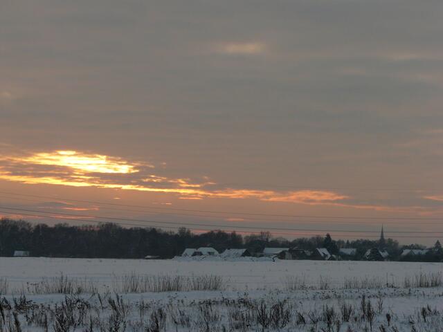 Ein herrlicher Sonnenuntergang kündigt sich am 4. Januar an.