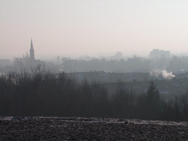 Dort irgendwo liegen die Berge - gut sichtbar bei Föhnlagen ...