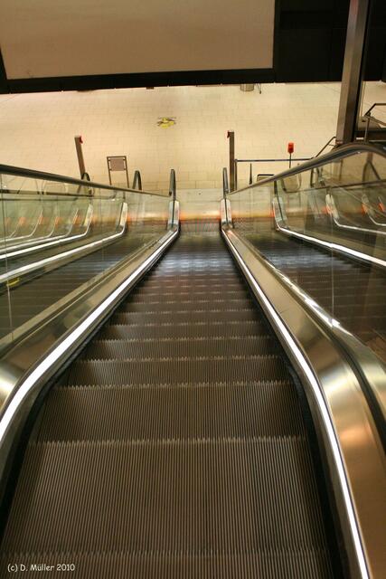 Downstairs.