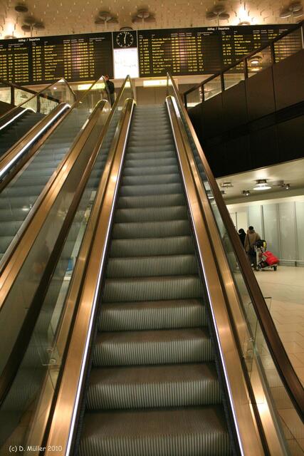 Upstairs.