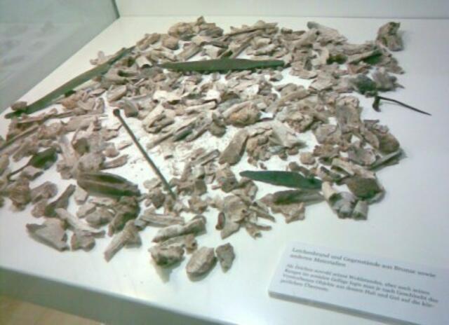 Brandasche u. Knochen (Bronzezeit) Museum Hurlach