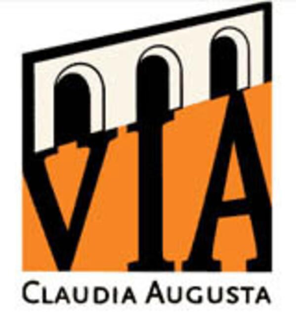Strassenschild d. Via Claudia Augusta (Römerstrasse)