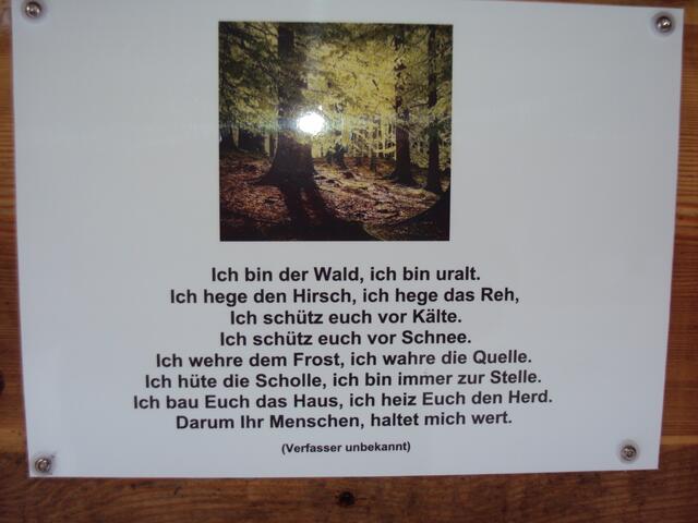 .. auf dem Waldlehrpfad kann man sich informieren und dazu lernen