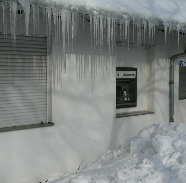 Eiszeit am Geldautomaten