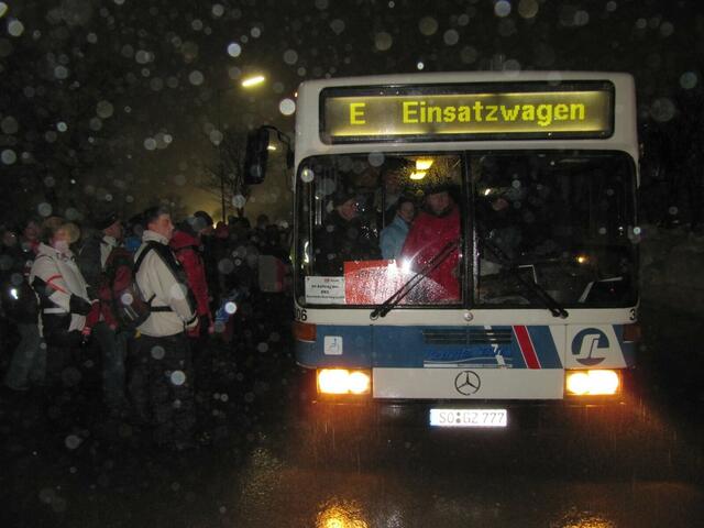 Großer Andrang beim Shuttlebus