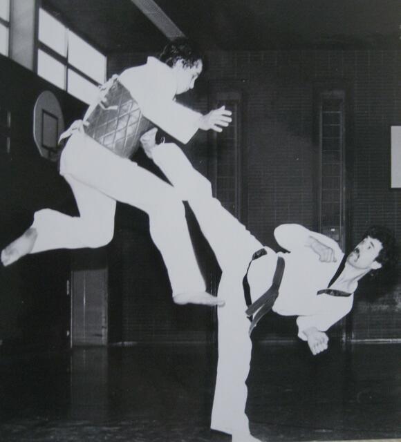 Ali mit einem Schüler, Training in Donauwörth