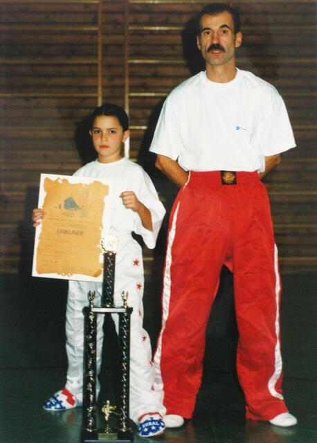 GM mit seinem Schützling Damla S., EM-Titelgewinnerin