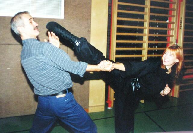 Ali mit Aktionstar Cynthia Rothrock