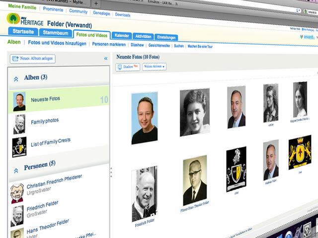 Easy: Portrait- und Wappenverwaltung. Wo gibt es sonst noch eine kostenlose Bastelhilfe fürs eigene Familienwappen?