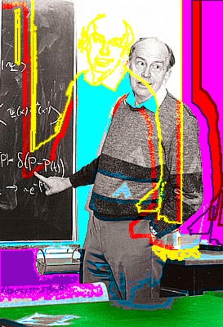 Professor Großmann im Physikalischen Institut. a&s-Bild nach einem Foto der Presserklärung Uni Marburg.