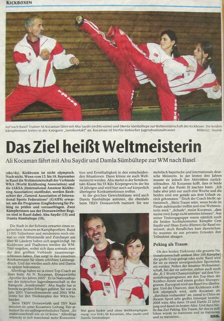 Vorbereitungen zur WM 2003 in Basel