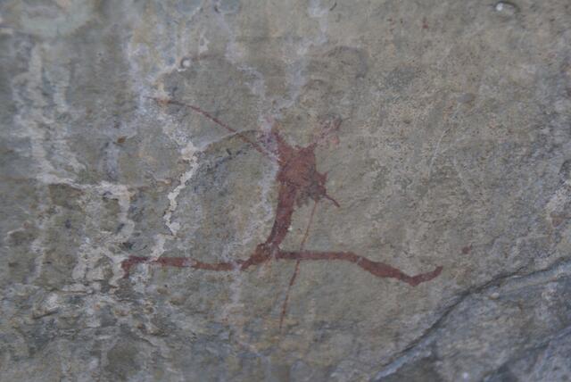 Felszeichnungen, Jäger beim Laufen