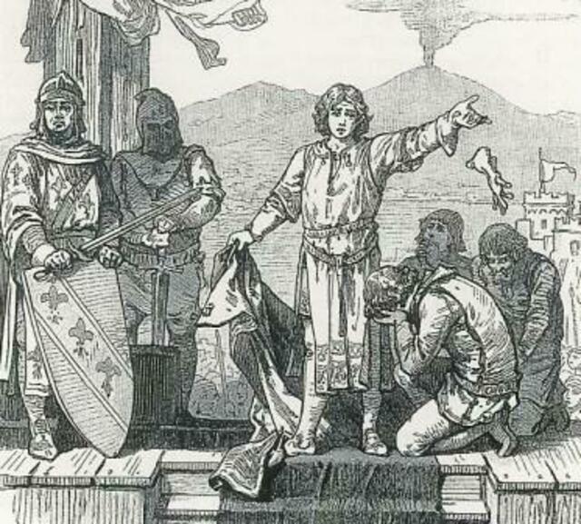 Enthauptung Konradins (letzter Staufer) Neapel 1268