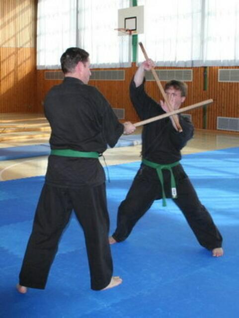 Angriff und Abwehr mit dem Stock