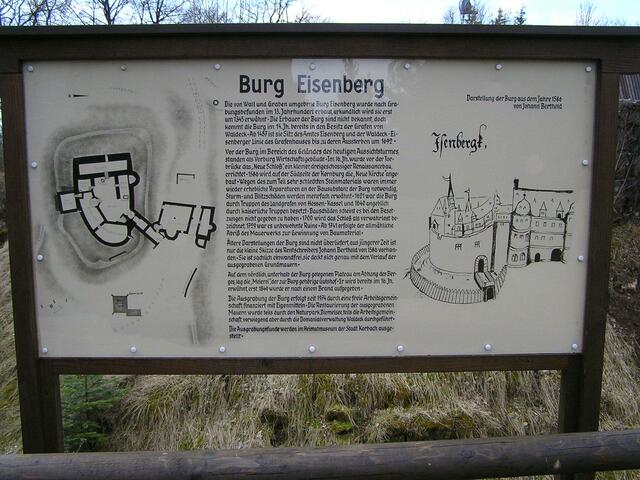 Hinweistafel der Burg