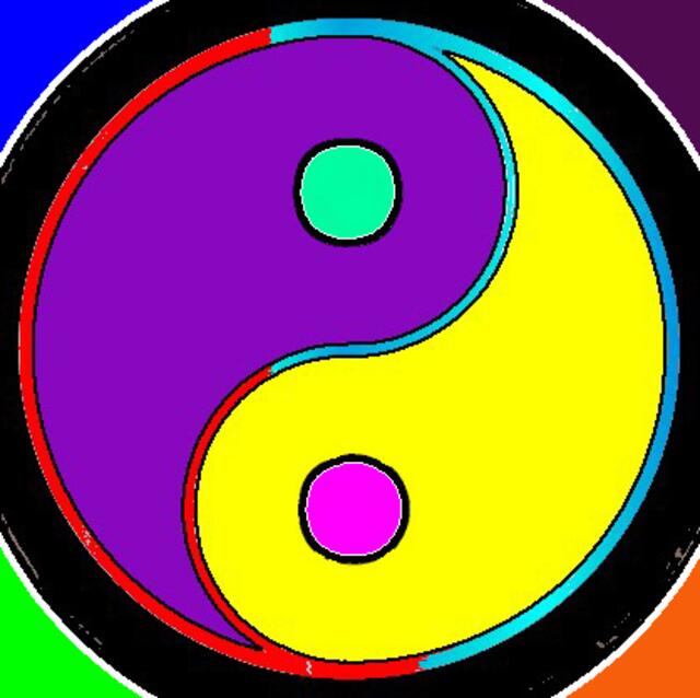 Durch die Vereinigung von Yin und Yang entsteht das Universum und alles was darin ist. Das Yin/Yang-Prinzip in FARBEN zur ETOE 9/4/10.
