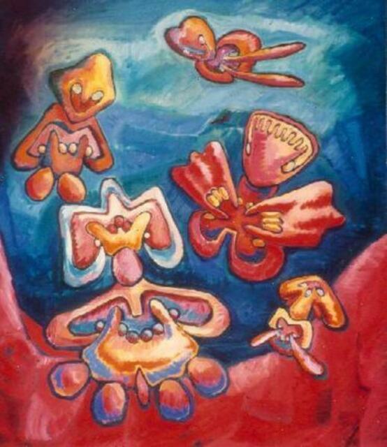 Bildwelt mit Exoformen. Zum Expressionistischen "Evolutionism" (Stilvariante ars evolutoria) siehe mehr in W.H.s HP.