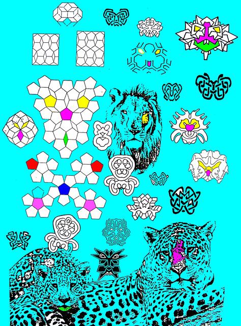 Gerard CARIS’ Werk ist neo-renaissance-artig, wenn man Caris mit DÜRER vergleicht, der mit Ornamentparketten aus regulären Fünfecken experimentierte und in die „fünf Rosen“ einen Löwenkopf komponierte. (Mehr in (1) a.a.O. und im Text.)