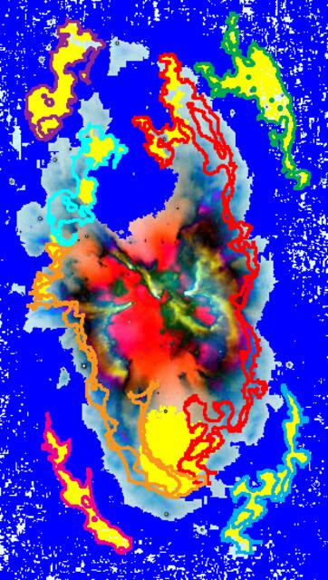 Nachurknall-Malerei von Werner Hahn (ETOE-devo-art).