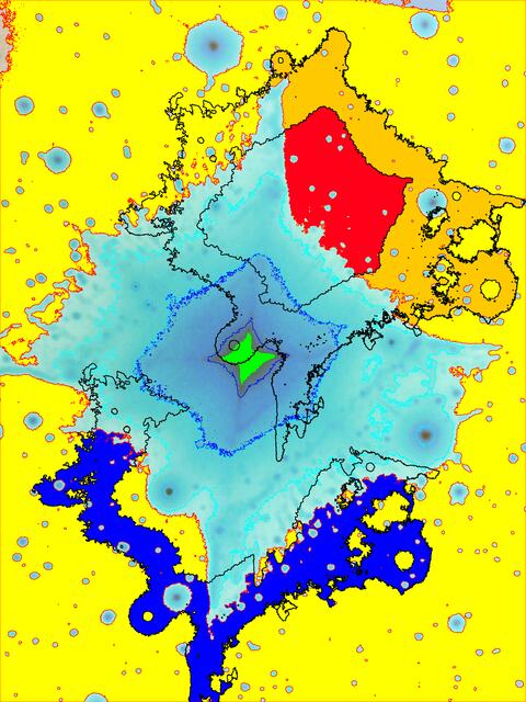Malerische Annäherung an Nachurknall-Seinshaftigkeiten: vor oder nach unserer Zeit? (...) - a&s-Bild zur "performance ETOE".
