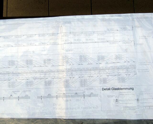 31.03.: Plan für die Arbeiten am Dach des Hauptbahnsteigs