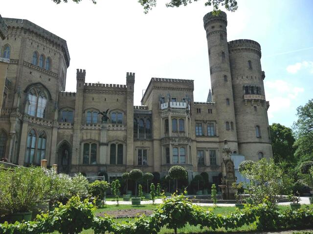 Schloß Babelsberg in einer Teilansicht