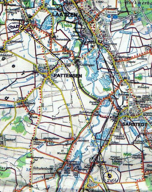 Start in Arnum - Ziel bei Rössing