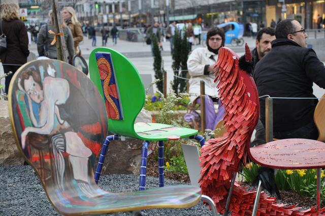 Schöner Platz für die Sitzkunst