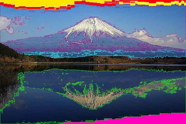 Symmetrie eines Vulkans - a&s-Malerei.